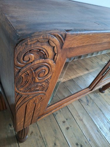 Enfilade art déco, meuble buffet ancien, vaisselier vintage