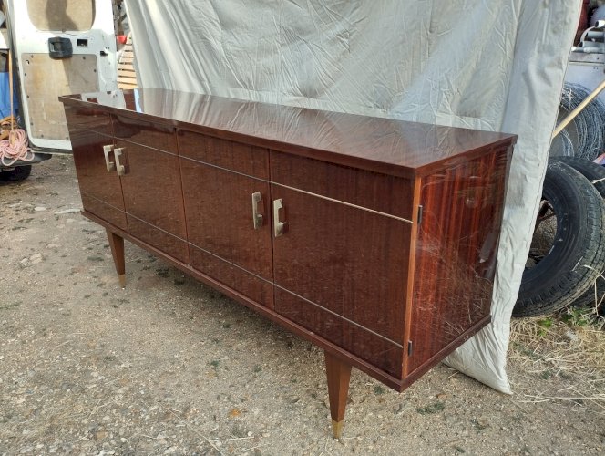  Enfilade Vintage en Acajou « Cascade » – SRM – 1962