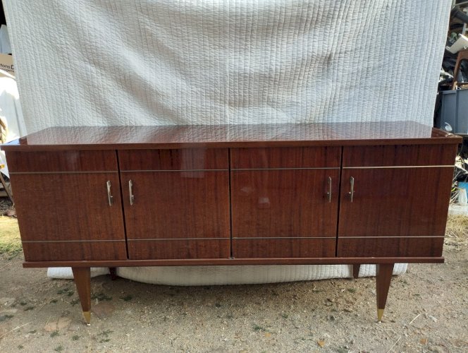  Enfilade Vintage en Acajou « Cascade » – SRM – 1962