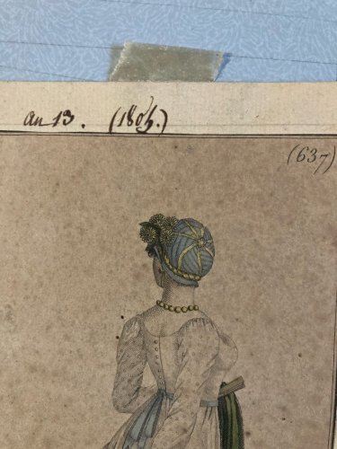 Engraving Gravure Costume Mode Paris 1811 Old XIXe Philibert-Louis DEBUCOURT Art