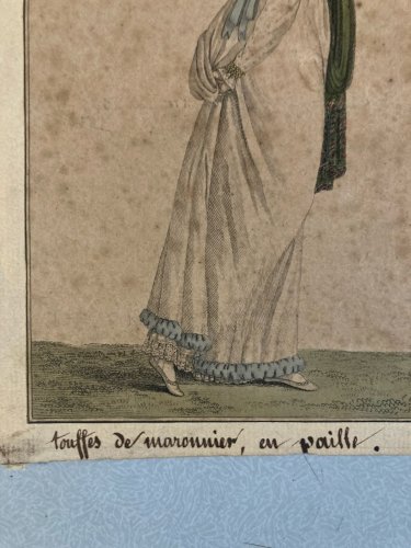 Engraving Gravure Costume Mode Paris 1811 Old XIXe Philibert-Louis DEBUCOURT Art