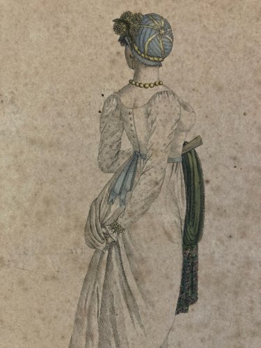 Engraving Gravure Costume Mode Paris 1811 Old XIXe Philibert-Louis DEBUCOURT Art