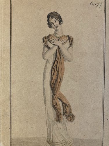 Engraving Gravure Costume Mode Paris 1811 XIXe Philibert-Louis DEBUCOURT Art Old