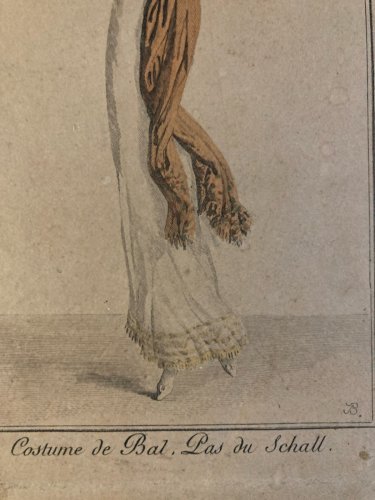 Engraving Gravure Costume Mode Paris 1811 XIXe Philibert-Louis DEBUCOURT Art Old