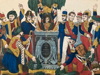 Engraving Gravure Lithographie Couleur Tom Des Braves Constantine Art XIXe￼