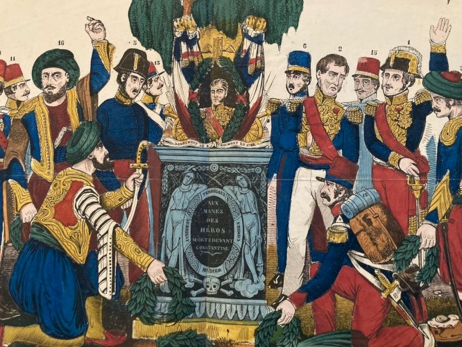 Engraving Gravure Lithographie Couleur Tom Des Braves Constantine Art XIXe￼