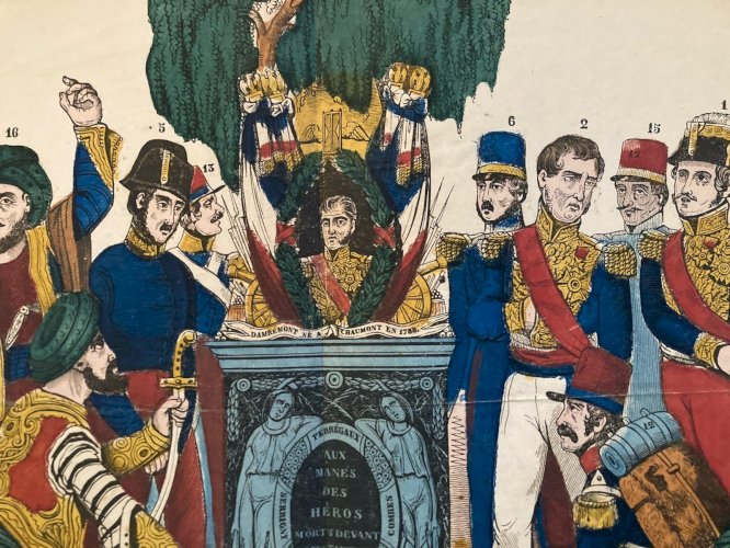 Engraving Gravure Lithographie Couleur Tom Des Braves Constantine Art XIXe￼