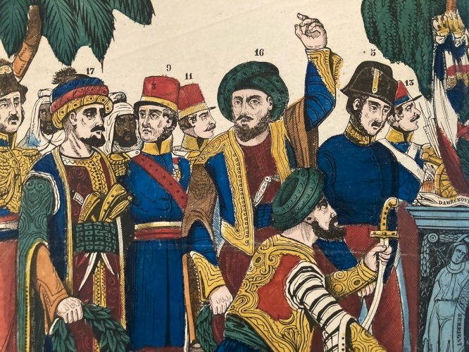 Engraving Gravure Lithographie Couleur Tom Des Braves Constantine Art XIXe￼