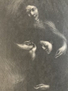 Engraving Original Portrait Tolstoy Woman Antique 1901 Print Old Art