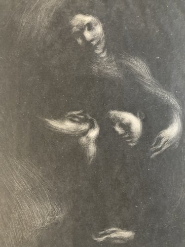 Engraving Gravure Original Portrait Tolstoï Femme Ancien 1901 Estampe Old Art