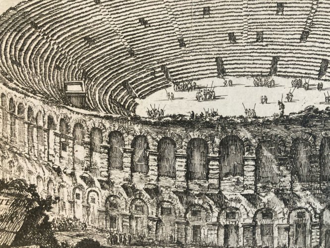 Engraving Gravure Originale Eau Forte Giovanni-Battista Piranesi  XVIIIe Estampe