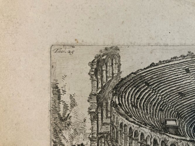 Engraving Gravure Originale Eau Forte Giovanni-Battista Piranesi  XVIIIe Estampe