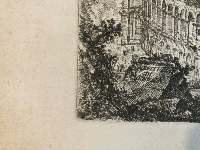 Engraving Gravure Originale Eau Forte Giovanni-Battista Piranesi  XVIIIe Estampe