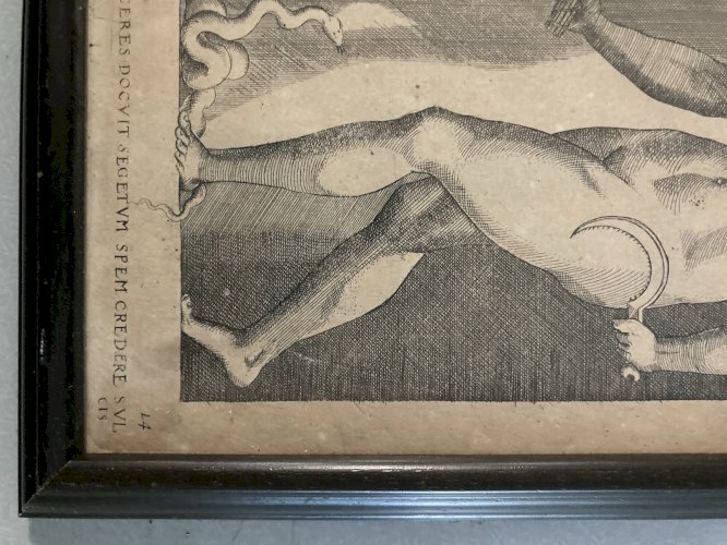 Engraving Gravure Portrait Gian Giacomo Karalis CARAGLIO Femme Serpent Art Old