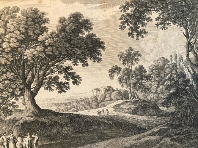 Engraving Gravure  Portrait  XVIIe Perelle Ancien 1650 Original Estampe Etching