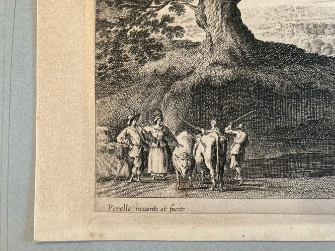 Engraving Gravure  Portrait  XVIIe Perelle Ancien 1650 Original Estampe Etching