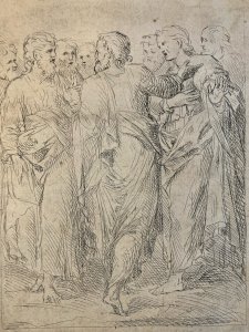 Engraving Gravure Raphaelle Da Urbino Raphael 18th Scene Religious Jesus Art