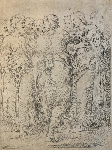 Engraving Gravure Raphaelle Da Urbino Raphaël Xviiie Scène Religieuse Jesus Art