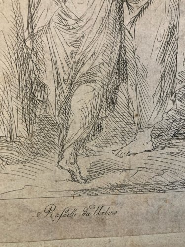 Engraving Gravure Raphaelle Da Urbino Raphaël Xviiie Scène Religieuse Jesus Art