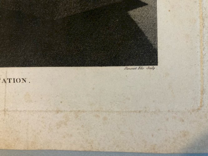 Engraving gravure XIXe Catacombes Pairs Original Jean Baptiste Antoine CLOQUET