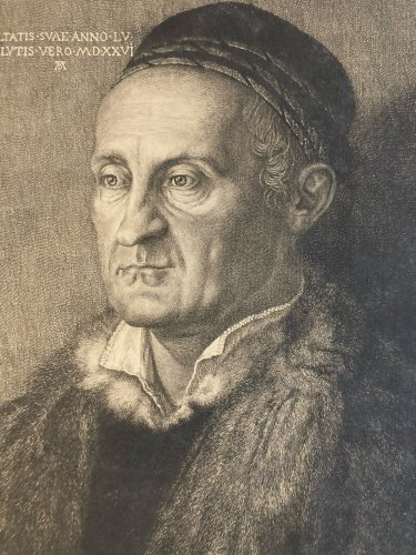 Engraving Gravure XIXe Estampe Ancien Muffel Albrecht Dürer Peintre Portrait