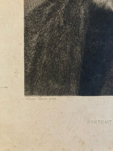 Engraving Gravure XIXe Estampe Ancien Muffel Albrecht Dürer Peintre Portrait
