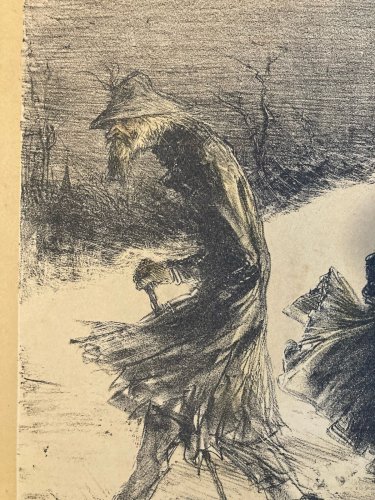 Engraving Lithographie signée  Henri Bataille De Edmond See Sée Littérature XIXe