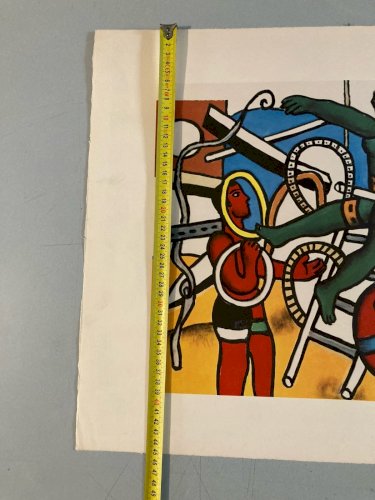 Engraving Tirage Offset Fernand Leger  1980 Art Cheval Cirque Trapèze Couleur