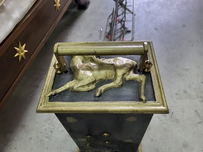 ENORME TOURNE BROCHE MECANIQUE ANCIEN AVEC 2 BROCHES POUR PIECES DE 7 KILOS