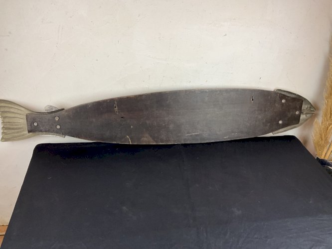 Enseigne Grand Présentoir Plat Plateau à Découpe du Poisson Saumon 120cm