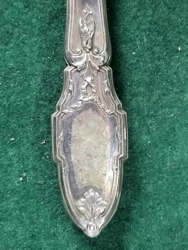 ENSEMBLE A DECOUPER LE GIGOT EN ARGENT FOURRE POINCON MINERVE MONOGRAMME ML