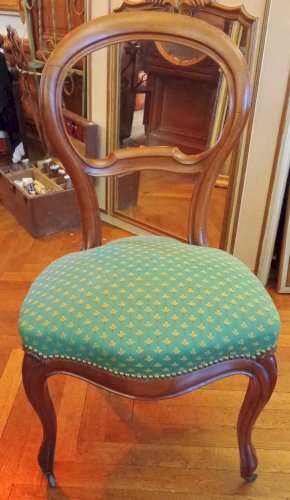 Ensemble Ancienne Banquette Et 2 Chaise Louis Philippe Salon Ancien