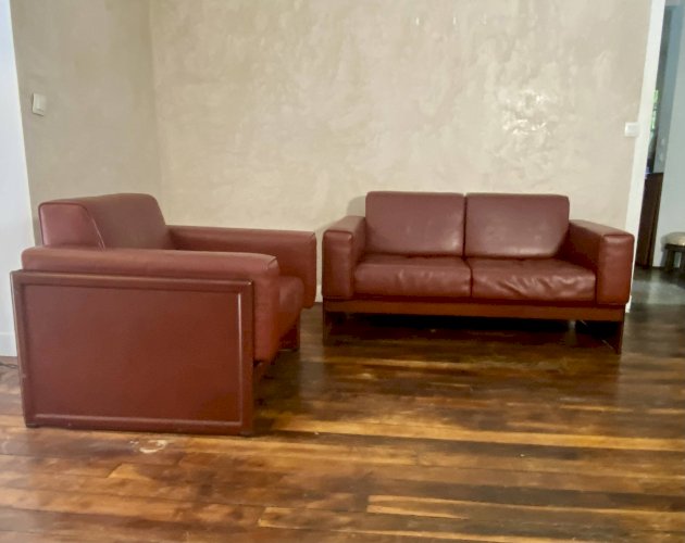 Ensemble canapé 2 places et 1 fauteuil korium km 3/1 de Tito Agnoli pour Ma