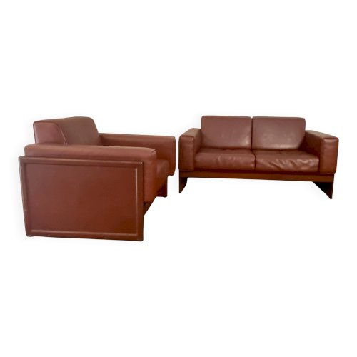 Ensemble canapé 2 places et 1 fauteuil korium km 3/1 de Tito Agnoli pour Ma