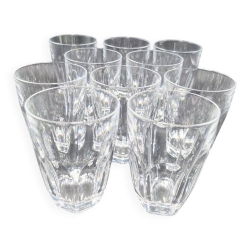 Ensemble de 10 verres en cristal