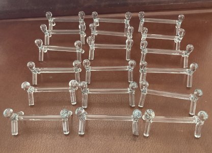 Ensemble de 18 porte couteaux en verre soufflé - Vintage 