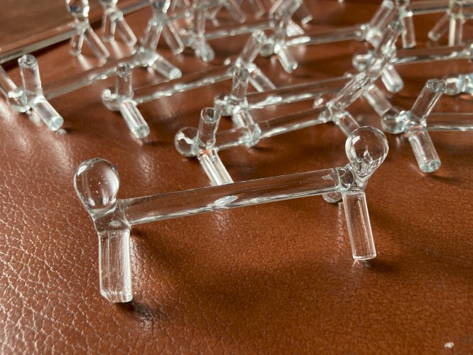 Ensemble de 18 porte couteaux en verre soufflé - Vintage 