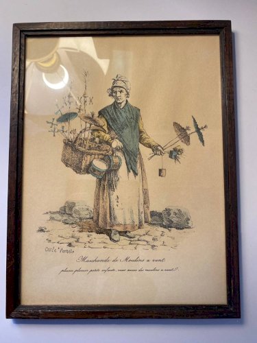 Ensemble de 3 estampes fin XIXᵉ – Scènes de Marchandes – d’après Carle Vernet