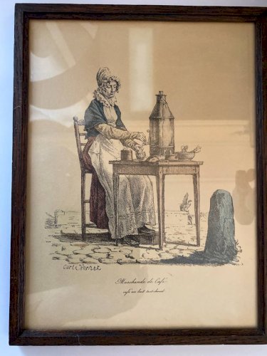 Ensemble de 3 estampes fin XIXᵉ – Scènes de Marchandes – d’après Carle Vernet