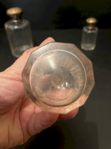 ensemble de 3 flacons de parfum de voyage ancien decoration parfumerie vintage