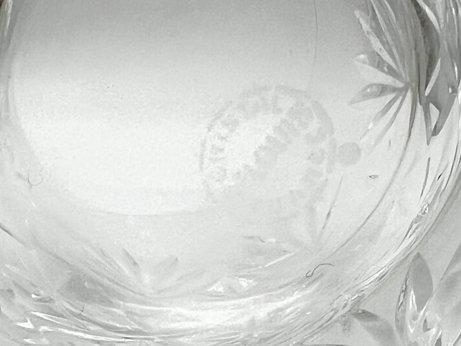 Ensemble de 4 verres à whisky en cristal Saint-Louis – Modèle Florence – Signés