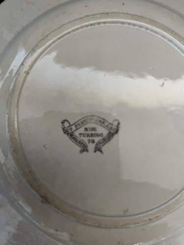 ensemble de 6 assiettes décor oiseaux marque  bourgeois paris et franco anglaise