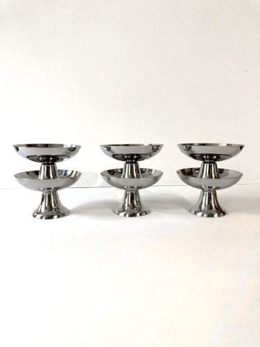 Ensemble de 6 coupes à glace en Inox Guy Degrenne