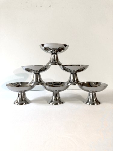 Ensemble de 6 coupes à glace en Inox Guy Degrenne