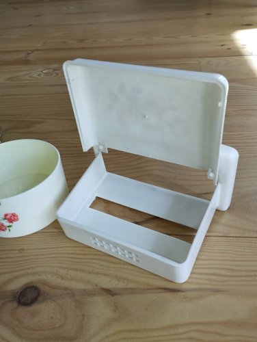 Ensemble de salle de bain vintage SYLA, distributeur papier toilette et boîte décor roses