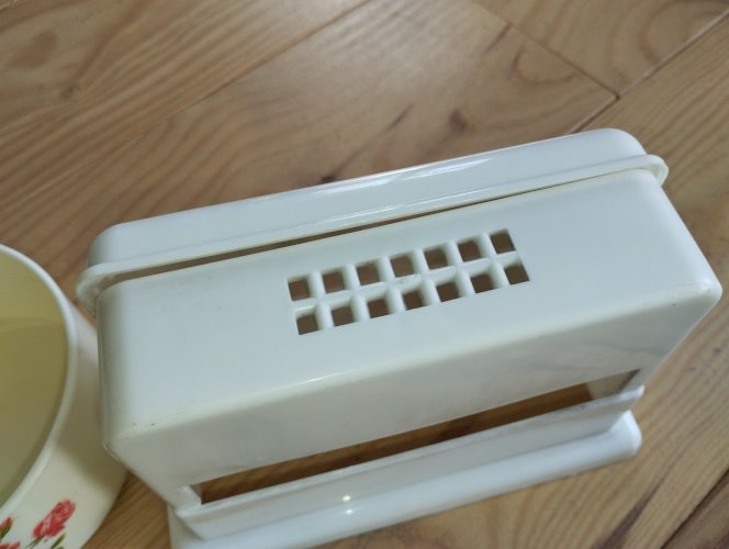 Ensemble de salle de bain vintage SYLA, distributeur papier toilette et boîte décor roses