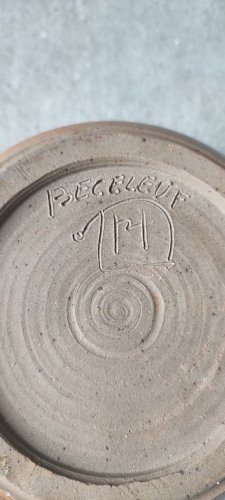 Ensemble Grès Émaillé vintage signé Béceleuf