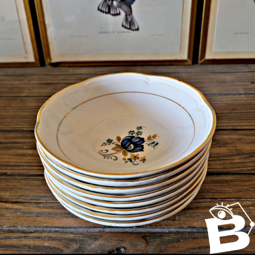 Ensemble saladier et coupelles Moulin des Loups Volubilis