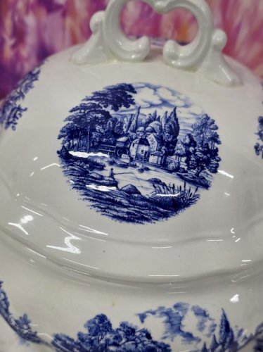 ensemble soupière décorative et plat orchies moulin des loups santiago