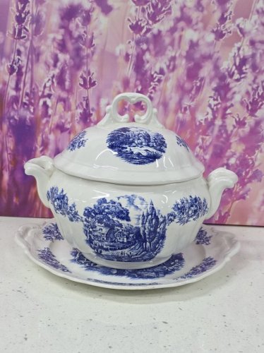 ensemble soupière décorative et plat orchies moulin des loups santiago